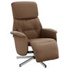 vidaXL Fauteuil inclinable avec repose-pieds marron tissu