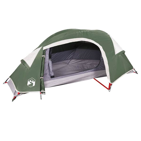 vidaXL Tente de camping &agrave; d&ocirc;me 1 personne vert imperm&eacute;able