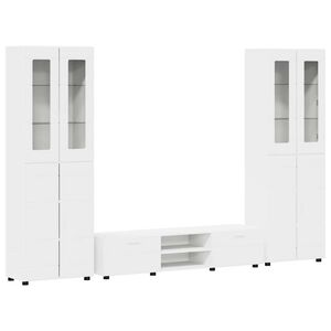 vidaXL Ensemble meuble TV FLORIN 3 pcs Blanc Bois d'ing&eacute;nierie