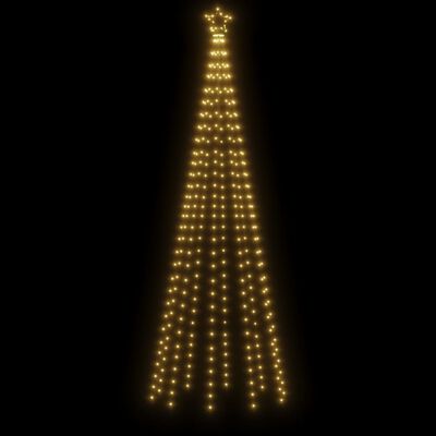 vidaXL Sapin de Noël avec piquet Blanc chaud 310 LED 300 cm