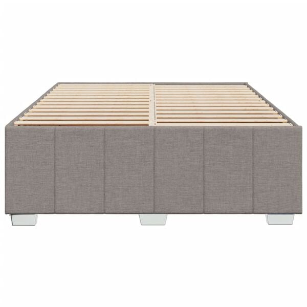 vidaXL Cadre de lit sans matelas taupe 160x200 cm tissu