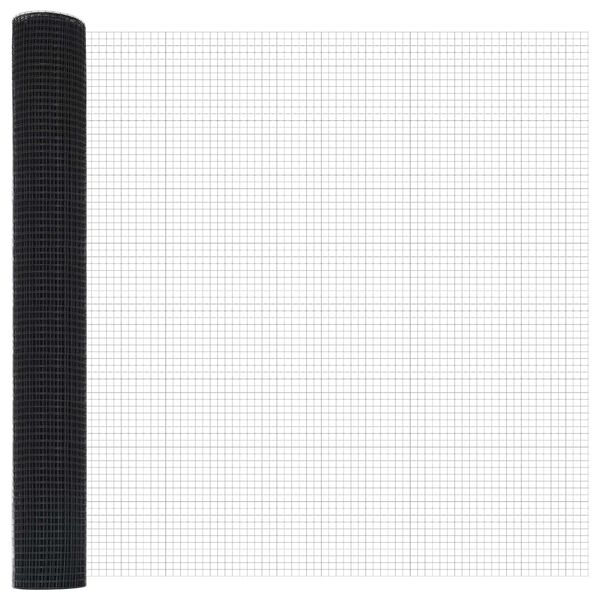 vidaXL Cl&ocirc;ture en fil soud&eacute; Gris 1.2 x 25 m
