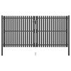 vidaXL Portail de jardin en acier 400 x 175 cm anthracite