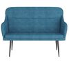 vidaXL Banc Bleu 110x76x80 cm Velours