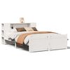 vidaXL Lit biblioth&egrave;que sans matelas blanc 150x200 cm bois pin massif