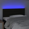 vidaXL T&ecirc;te de lit &agrave; LED Noir 90x5x78/88 cm Tissu