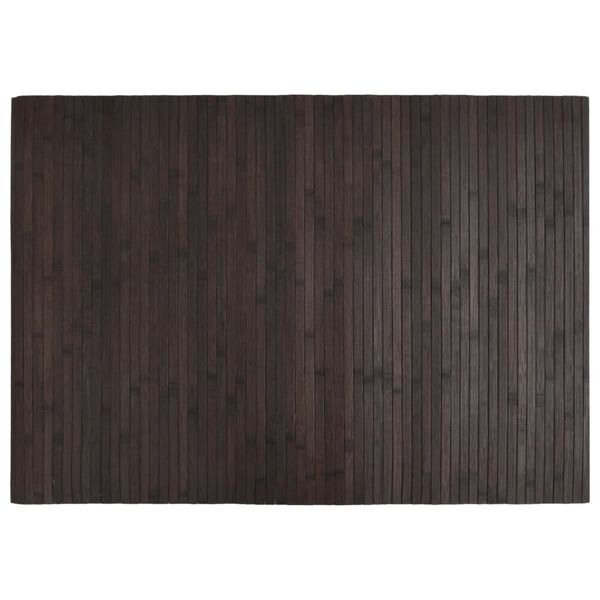 vidaXL Tapis rectangulaire marron fonc&eacute; 70x100 cm bambou