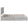 vidaXL Lit de Rangement Gris Sonoma 180 x 200 cm Bois d'ing&eacute;nierie