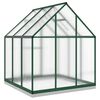 vidaXL Serre avec cadre de base vert 169x169x202 cm aluminium