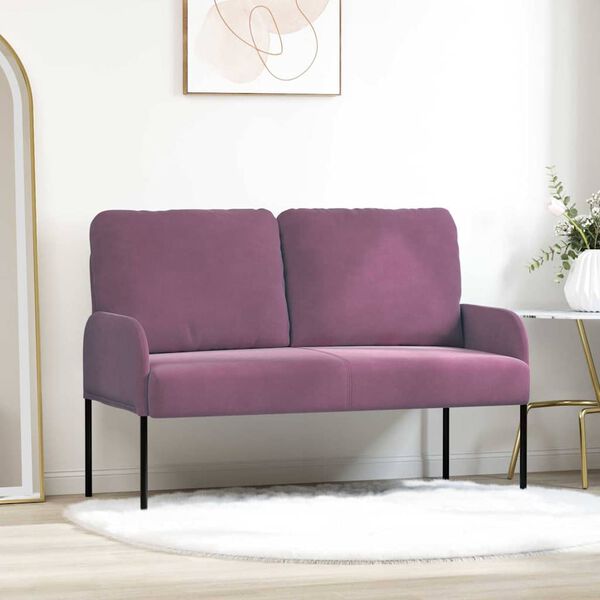 vidaXL Canap&eacute;s avec coussin 110cm Pourpre Contreplaqu&eacute;