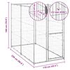 vidaXL Chenil extérieur pour chiens Acier galvanisé 110x220x180 cm