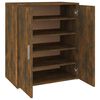 vidaXL Meuble &agrave; chaussures Ch&ecirc;ne fum&eacute; 60x35x70 cm Bois d'ing&eacute;nierie