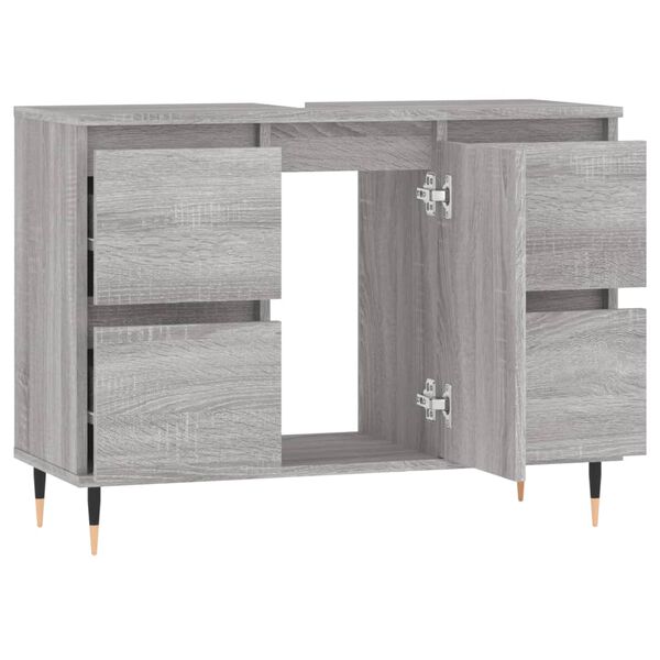 vidaXL Armoire salle de bain sonoma gris 80x33x60 cm bois d'ingénierie