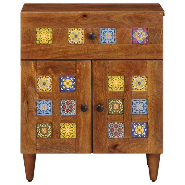 vidaXL Cabinet de chevet Marron 50 x 33 x 60 cm Bois de mangue massif