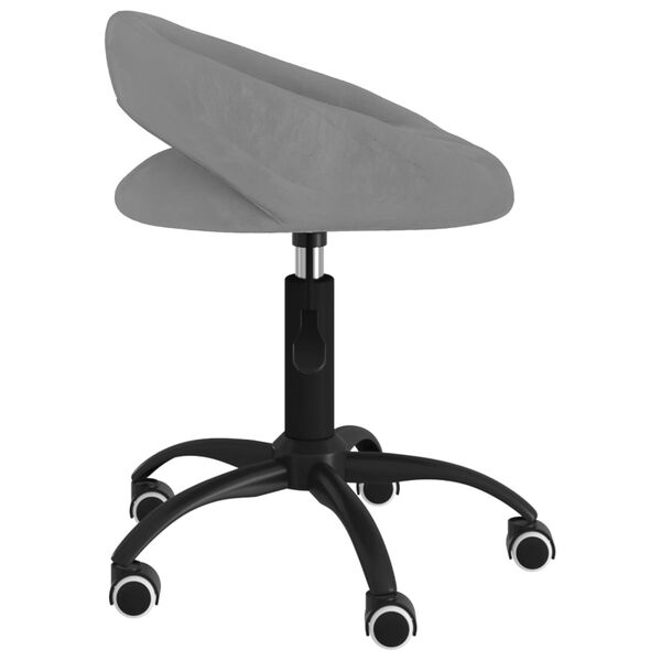 vidaXL Chaises pivotantes &agrave; manger lot de 4 gris velours