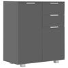 vidaXL Buffet Gris brillant 71x35x80 cm Bois d'ing&eacute;nierie