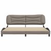 vidaXL Cadre de lit sans matelas Hvar taupe 200x200 cm tissu