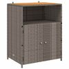 vidaXL Armoire Gris 70 x 50 x 87 cm Polyester et Roly Ratten