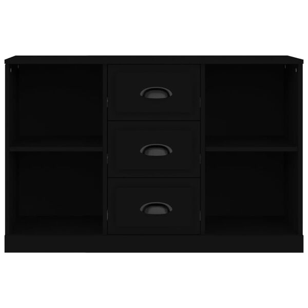 vidaXL Buffet noir 104,5x35,5x67,5 cm bois d'ing&eacute;nierie