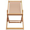 vidaXL Chaises de plage pliantes lot de 2 taupe tissu et bois massif