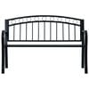vidaXL Banc de jardin 125 cm Noir Acier