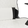 vidaXL Chaise de jeu avec repose-pied Blanc et noir Similicuir