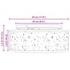 vidaXL Lampe de plafond Gris 30 x 13,5 cm tissu