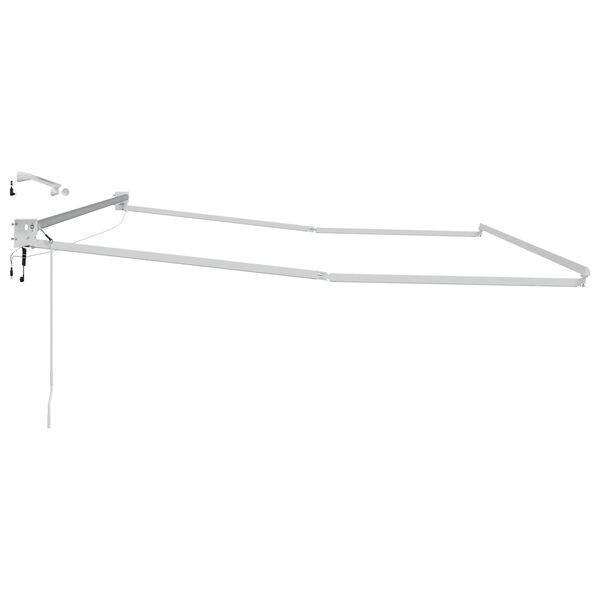 vidaXL Cadre de store r&eacute;tractable &eacute;lectrique Blanc 4 x 2 m Aluminium