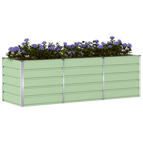 vidaXL Jardini&egrave;re Vert 240 x 80 x 75 cm Acier