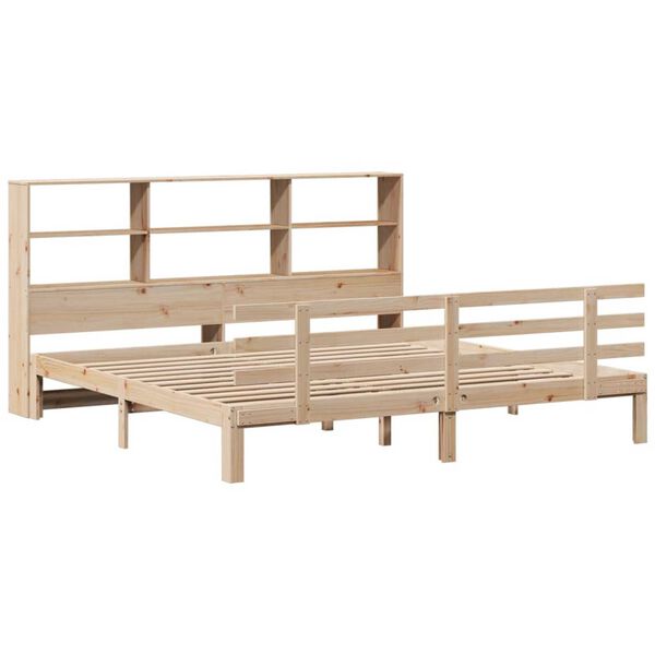 vidaXL Lit biblioth&egrave;que sans matelas 180x200 cm bois massif de pin