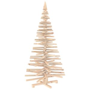 vidaXL Arbre de No&euml;l en bois KOTKA 150 cm Bois de pin massif Naturel
