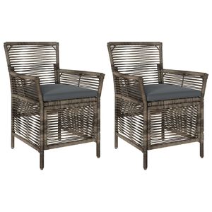 vidaXL Chaise d'Ext&eacute;rieur 2 pcs Gris et Gris fonc&eacute; polyrotin