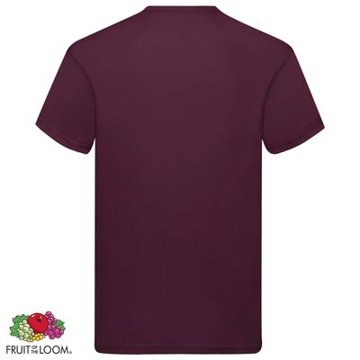 Fruit of the Loom T-shirts originaux 5 pcs Bordeaux 3XL Coton