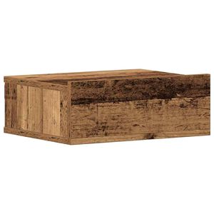 vidaXL Table de chevet flottante vieux bois bois d'ing&eacute;nierie