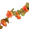 vidaXL Guirlandes de fleurs de No&euml;l 6 pcs orange 250 cm