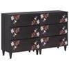 vidaXL Armoires de rangement 2 pc 120 x 33 x 75 cm Multicolore