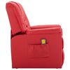 vidaXL Fauteuil de massage inclinable Rouge Similicuir