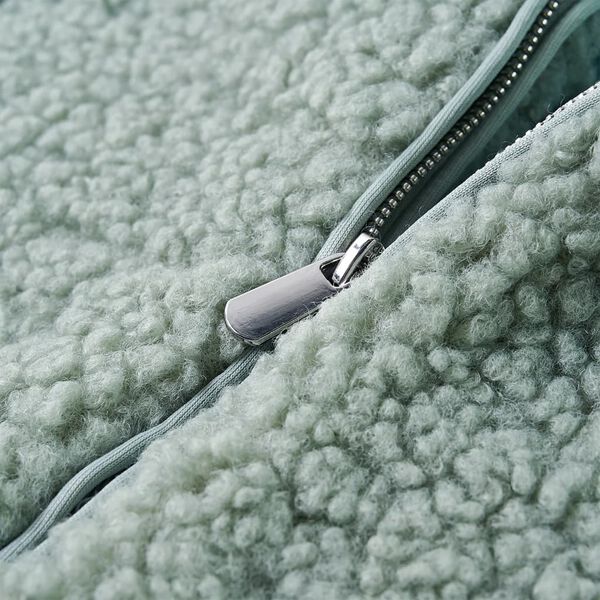 Veste à capuche pour enfants fausse fourrure vert menthe 92