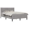 vidaXL Cadre de lit avec matelas Gris clair 140 x 200 cm Velours
