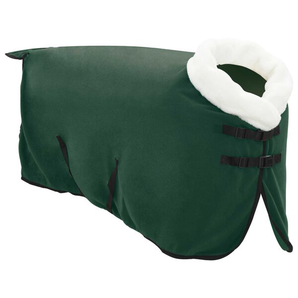 vidaXL Couverture &Eacute;quine Vert fonc&eacute; complet 85 cm Fleece polaire