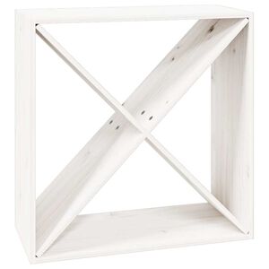 vidaXL Armoire &agrave; vin Blanc 62x25x62 cm Bois de pin massif