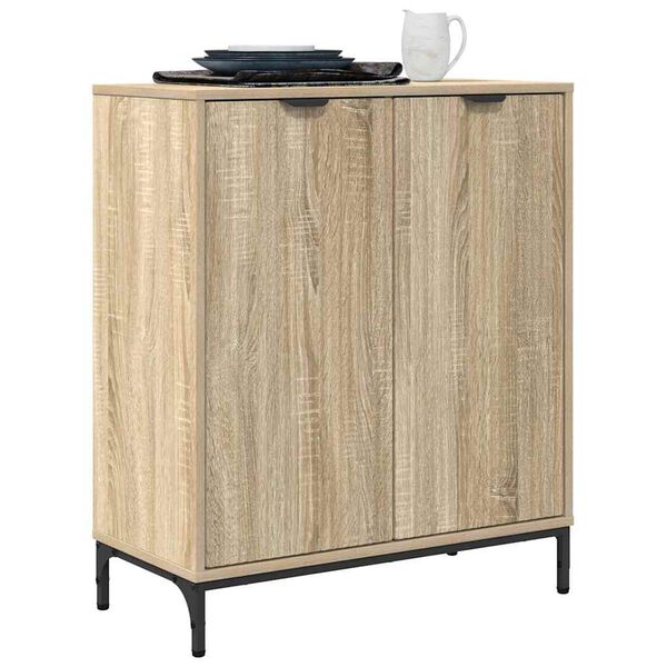 vidaXL Buffet Ch&ecirc;ne Sonoma 69,5 x 33 x 82 cm Bois d'ing&eacute;nierie