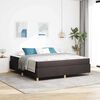 vidaXL Cadre de lit avec matelas Marron fonc&eacute; 180 x 200 cm tissu