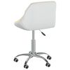 vidaXL Chaises &agrave; manger pivotantes lot de 2 cr&egrave;me et blanc similicuir