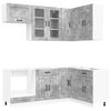 vidaXL Unit&eacute; de cuisine KALMAR 8 pc Gris b&eacute;ton Bois d'ing&eacute;nierie