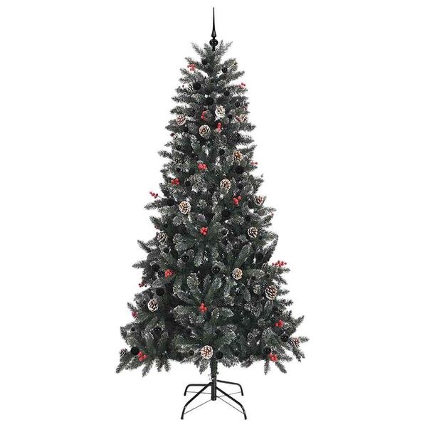 vidaXL Sapin de No&euml;l artificiel Vert 240 cm PVC, plastique et acier