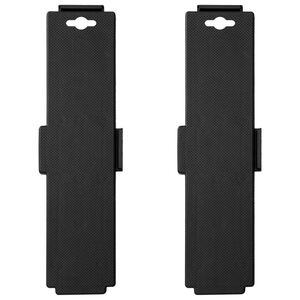 vidaXL Chariots de d&eacute;m&eacute;nagement &agrave; 4 roues 2 pcs noir PP 170 kg