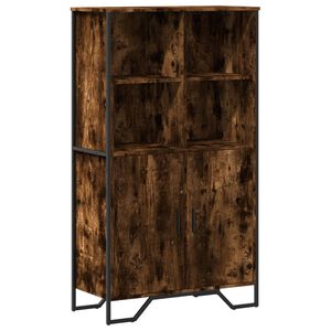 vidaXL Buffet haut ch&ecirc;ne fum&eacute; 79,5x35,5x137,5 cm bois d'ing&eacute;nierie