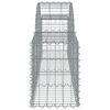 vidaXL Paniers à gabions arqués 25 pcs 200x30x40/60 cm Fer galvanisé