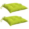 vidaXL Coussins de chaise lot de 2 vert brillant 40x40x7 cm